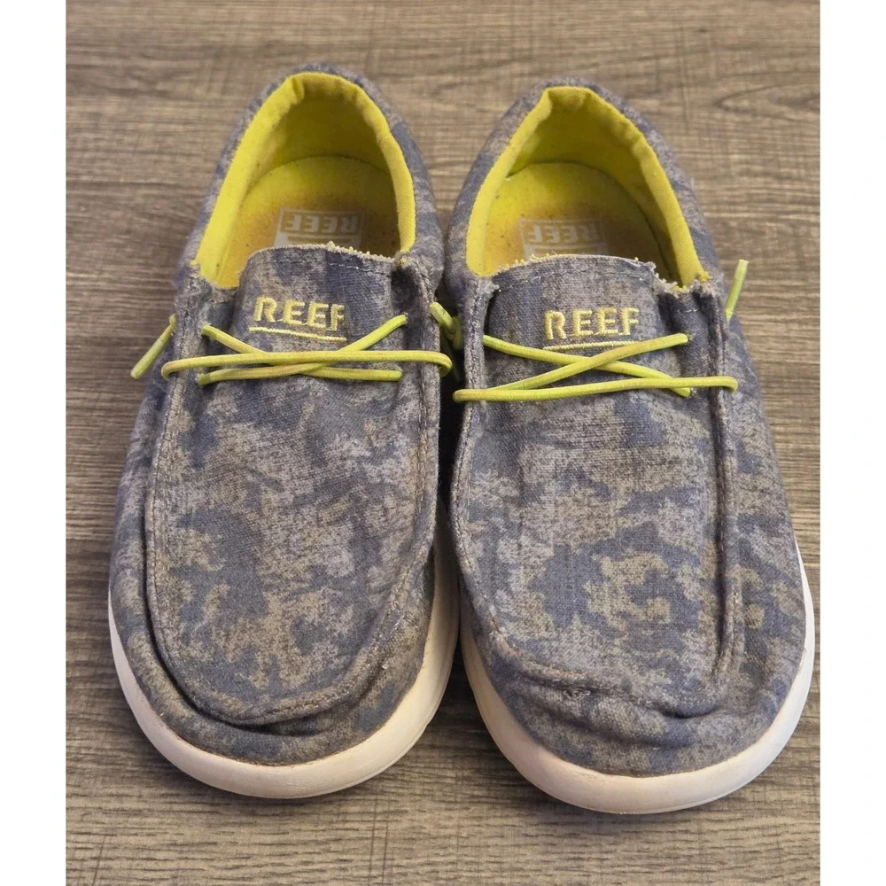 Reef‎ Cushion Coast Casual Slip On Shoes Youth Size 2 Gray Blue